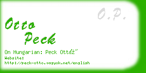 otto peck business card